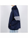 4 Bar Stripe Ripstop Zip-up Jacket Blue - THOM BROWNE - BALAAN 4