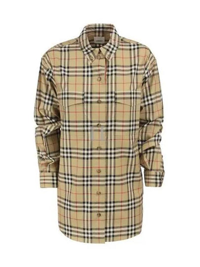 Vintage Check Overfit Shirt Beige - BURBERRY - BALAAN 2