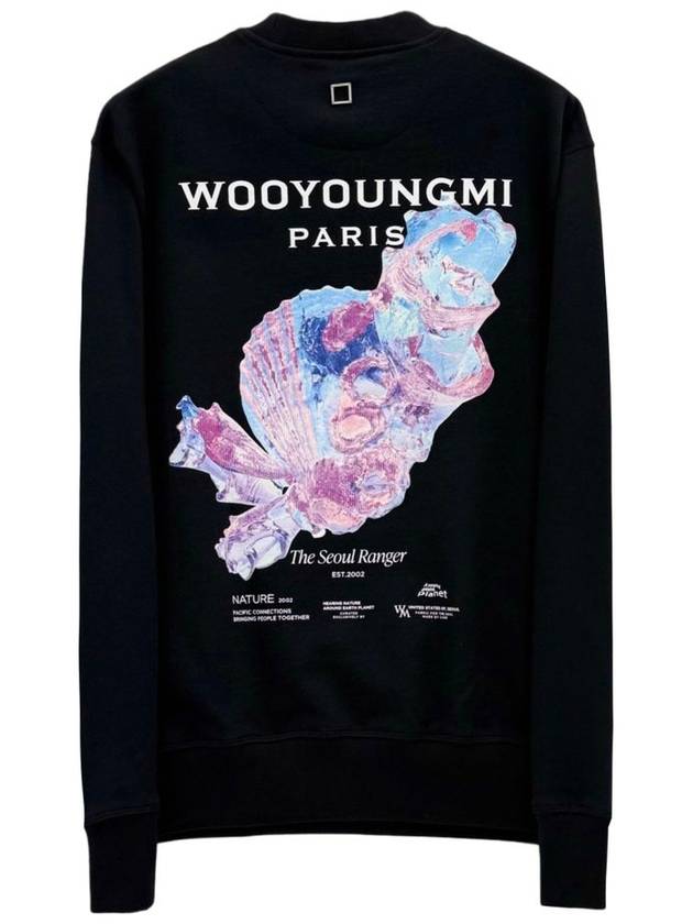 3D Coral Back Logo Sweatshirt Black - WOOYOUNGMI - BALAAN 4