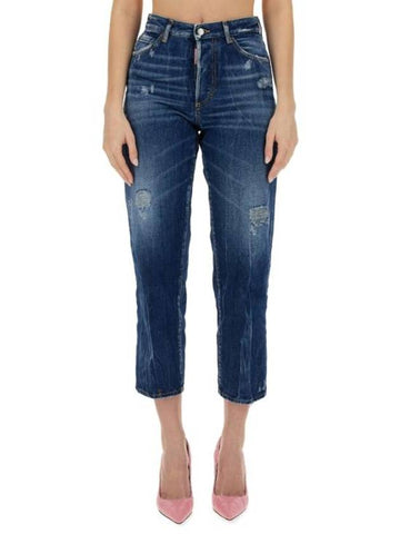 Denim Straight Pants S72LB0720 S30891470 BLUE - DSQUARED2 - BALAAN 1