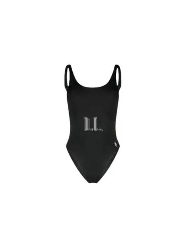 Carla SRC Logo Print One Piece Swimsuit Black - SPORTY & RICH - BALAAN 2