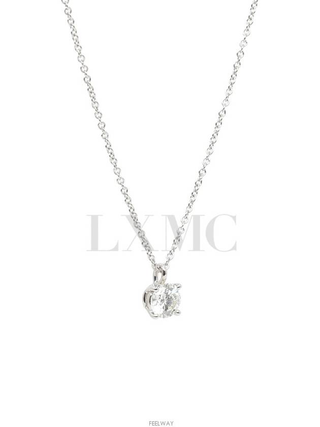 Tiffany Solitaire Platinum 0 46CT Carat Diamond Necklace Length Extension - TIFFANY & CO. - BALAAN 7