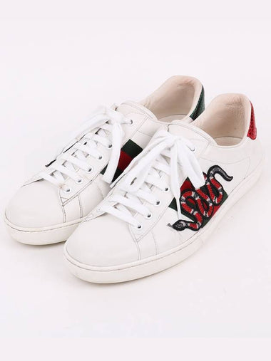 White Snake Logo Sneakers 456230 - GUCCI - BALAAN 1