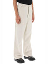 Corduroy Straight Pants White - AMI - BALAAN 3