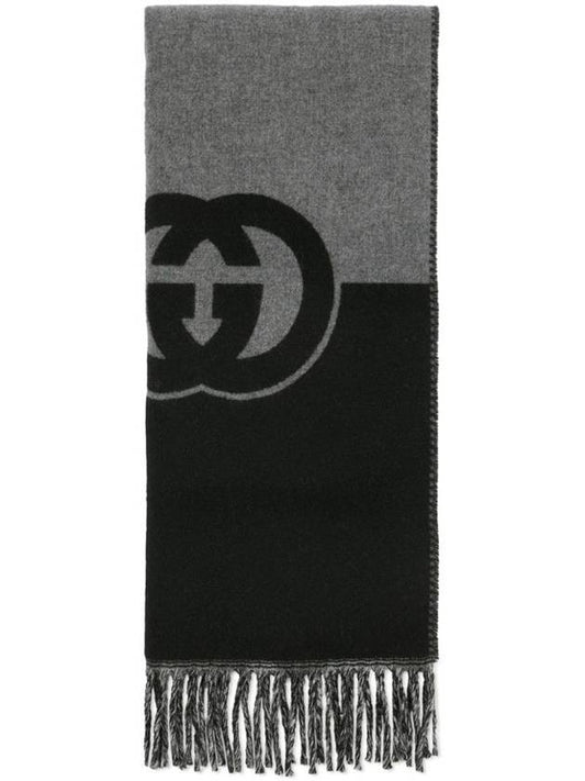 Interlocking G Cashmere Scarf 7154974GAAA - GUCCI - BALAAN 1