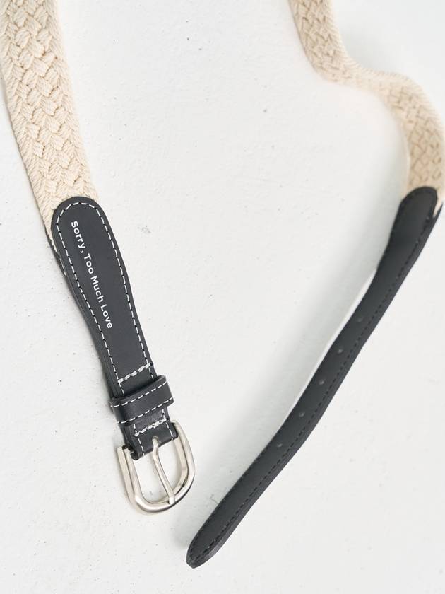 Ivy League Woven Leather Belt Black - SORRY TOO MUCH LOVE - BALAAN 5