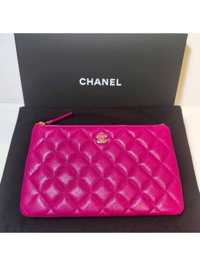 Classic Small Caviar Pouch Bag Hot Pink - CHANEL - BALAAN 2