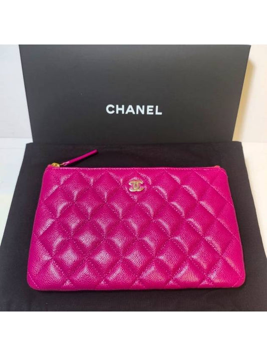 Classic Pouch Small Hot Pink Gold Metal AP4101 - CHANEL - BALAAN 1