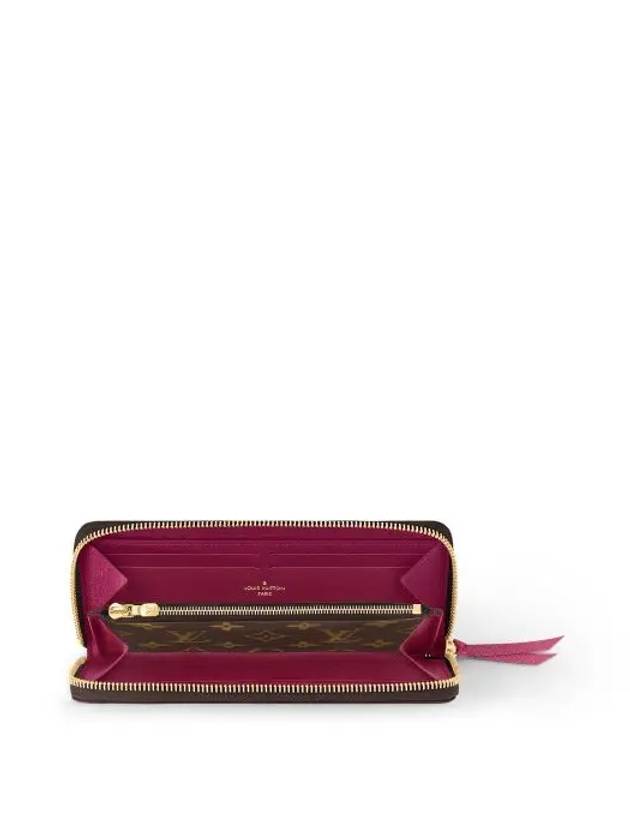 Monogram Clemence Long Wallet Brown Fuchsia - LOUIS VUITTON - BALAAN 4