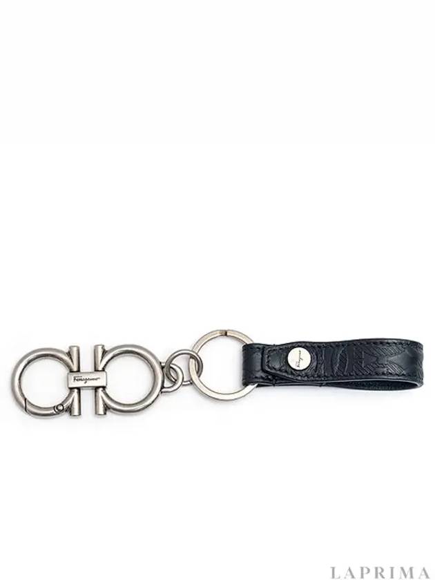 Salvatore Gancini Charm Keyring Black - SALVATORE FERRAGAMO - BALAAN.