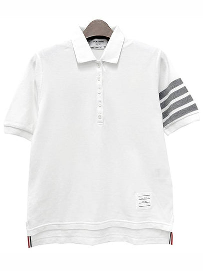 4 Bar Classic Pique Short Sleeve Polo Shirt White - THOM BROWNE - BALAAN 2