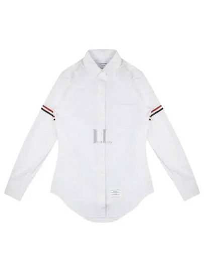 RWB Stripe Button Shirt White - THOM BROWNE - BALAAN 2