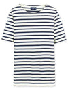 Levant Modern Striped Short Sleeve T-Shirt Ecru Marine - SAINT JAMES - BALAAN 1