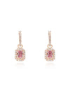 Una Octagon Drop Earrings Rose Gold Pink - SWAROVSKI - BALAAN 3