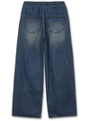 Retro rough wide banding denim pants SAND BLUE - WEST GRAND BOULEVARD - BALAAN 3