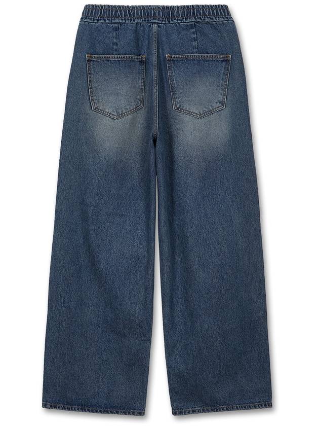 Retro rough wide banding denim pants SAND BLUE - WEST GRAND BOULEVARD - BALAAN 3