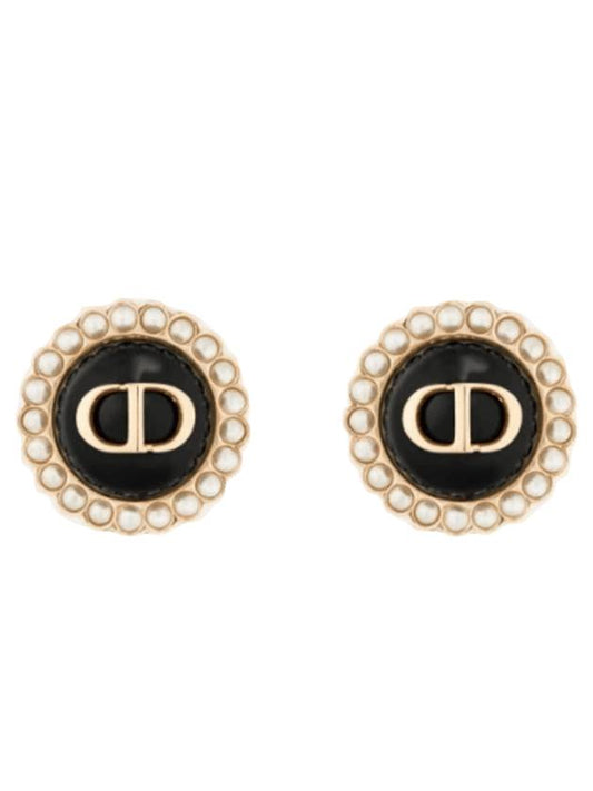 Women's Petite CD Stud Earrings Gold - DIOR - BALAAN 1