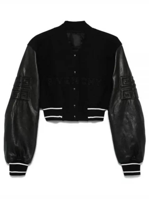 4G wool leather short bomber jacket black - GIVENCHY - BALAAN 2