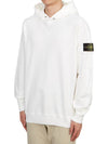 Compass Badge Cotton Hoodie White - STONE ISLAND - BALAAN 3