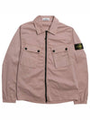 Men's Wappen Patch Two-Pocket Overshirt Zip-Up Jacket Rose Quartz - STONE ISLAND - BALAAN 2