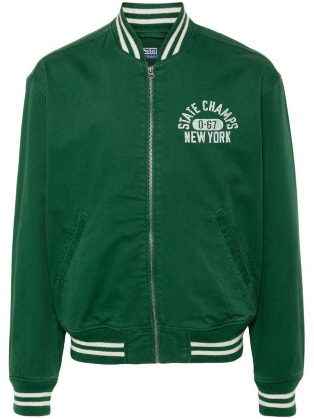 Varsity Bomber Jacket Green - POLO RALPH LAUREN - BALAAN 1