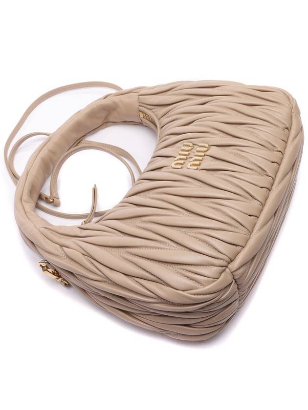 Wander Materasse Nappa Leather Shoulder Bag Sand Beige - MIU MIU - BALAAN 6