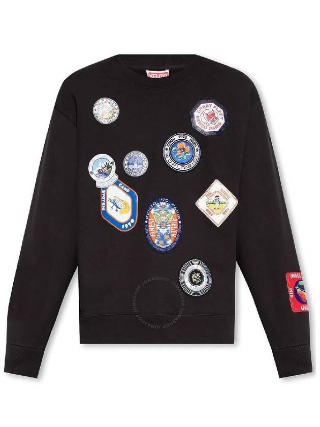 logo patch drop shoulder sweatshirt FD65SW0944ME - KENZO - BALAAN 2