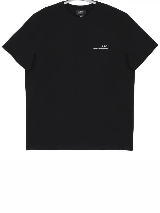 Men's Item Logo Cotton Short Sleeve T-Shirt Black - A.P.C. - BALAAN 4