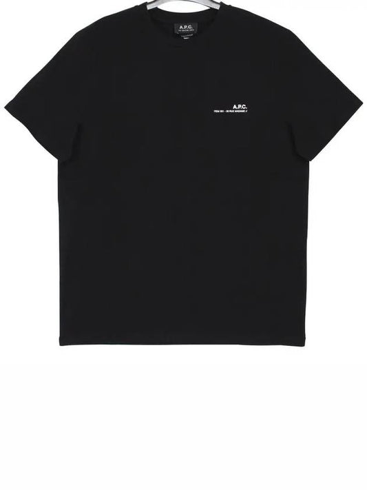 Men's Item Logo Cotton Short Sleeve T-Shirt Black - A.P.C. - BALAAN 2