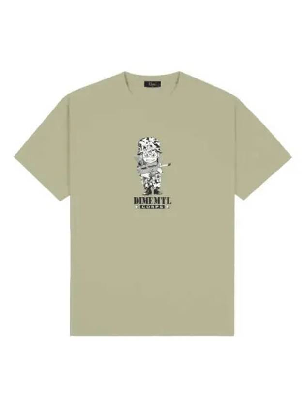 Corpse Short Sleeve T Shirt Warm Khaki - DIME - BALAAN 1