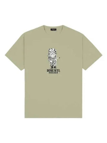 Corpse Short Sleeve T Shirt Warm Khaki - DIME - BALAAN 1