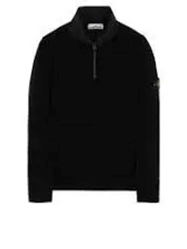 Wappen Patch Lambswool Half-Zip Knit Top Navy - STONE ISLAND - BALAAN 2