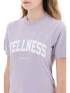 Wellness Logo Print Cotton Short Sleeve T-Shirt Lilac - SPORTY & RICH - BALAAN 5