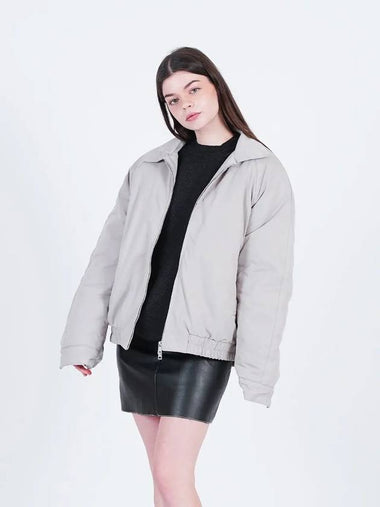 Two-Way Raglan Down Jumper Jacket Light Grey - CHANCE'S NOI - BALAAN 1