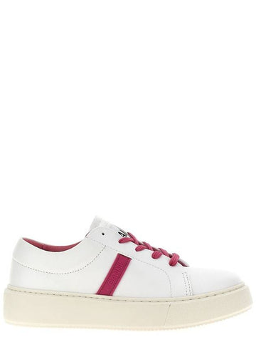 Ganni Shoking Pink Low Top Sneakers - GANNI - BALAAN 1