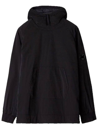 Lens Wappen Garment Nylon Hoodie Black - CP COMPANY - BALAAN 1