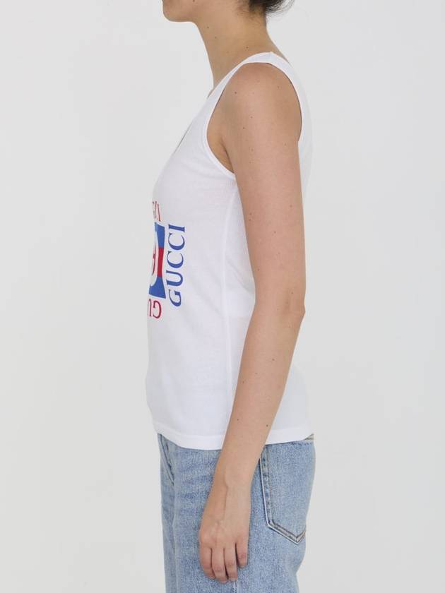 Logo Sleeveless White - GUCCI - BALAAN 4