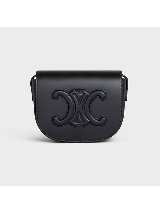 Folco Cuir Triomphe Calfskin Cross Bag Black - CELINE - BALAAN 2