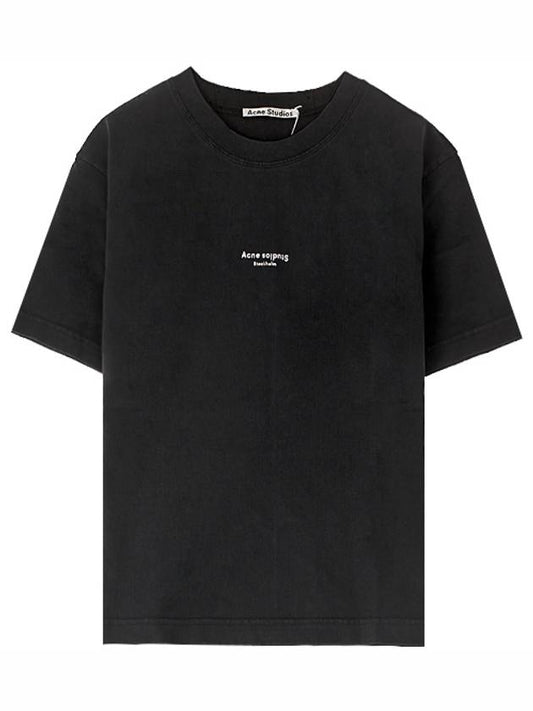 Logo Crew Neck Short Sleeve T-Shirt Black - ACNE STUDIOS - BALAAN 2