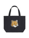 Fox Head Print Tote Bag Black - MAISON KITSUNE - BALAAN 2