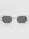 Eyewear Triomphe Logo Temple Sunglasses White - CELINE - BALAAN 4