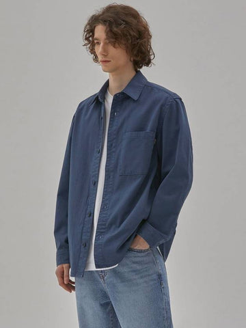 Denim Garments Dyed Pocket Shirt Navy - CORK - BALAAN 1