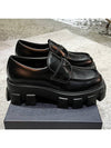 Monolith Brushed Leather Loafers Black - PRADA - BALAAN 3