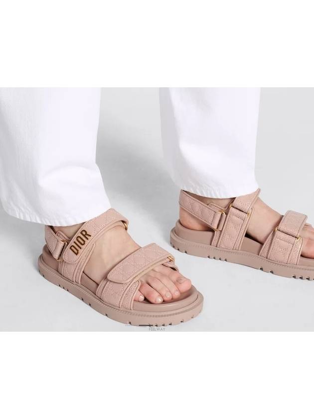 Dioract Quilting Canazoo Calfskin Strap Sandal Pink - DIOR - BALAAN 8