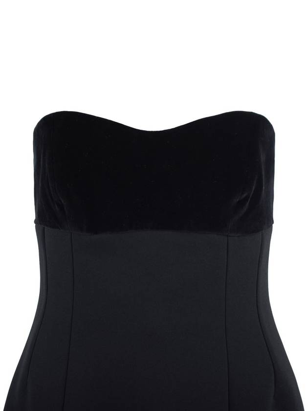 Max Mara Velvet And Sablé Bustier Minidress - MAX MARA - BALAAN 3