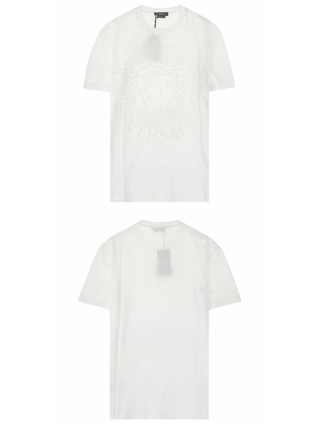 Men's Medusa Printing Round Short Sleeve T-Shirt White - VERSACE - BALAAN 5