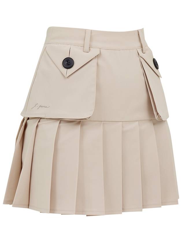 Golf Wear Big Pocket Trench Skirt Beige - J JANE - BALAAN 3