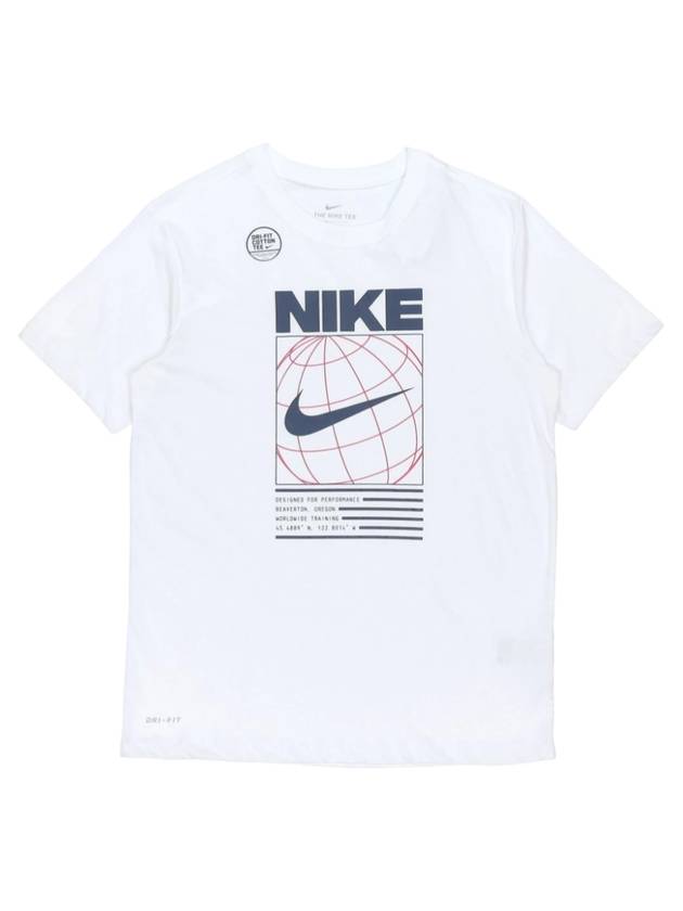 Dri Fit Graphic Short Sleeve T-Shirt White - NIKE - BALAAN 1