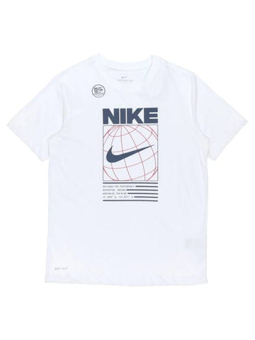 Dri Fit Graphic Short Sleeve T-Shirt White - NIKE - BALAAN 1