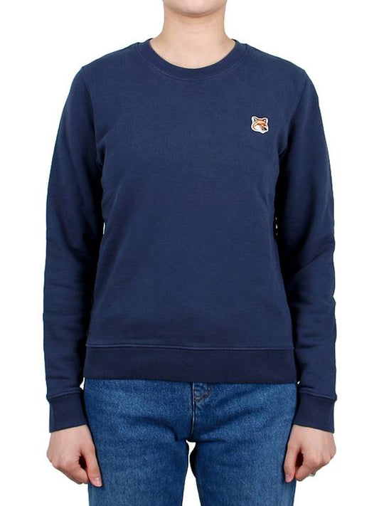 Fox Head Patch Regular Sweatshirt Ink Blue - MAISON KITSUNE - BALAAN 2